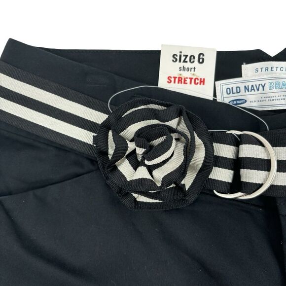 Old Navy Low Rise Wide Leg Cuffed Stretch Pants with belt Y2K 2005 NWT - Picture 5 of 15